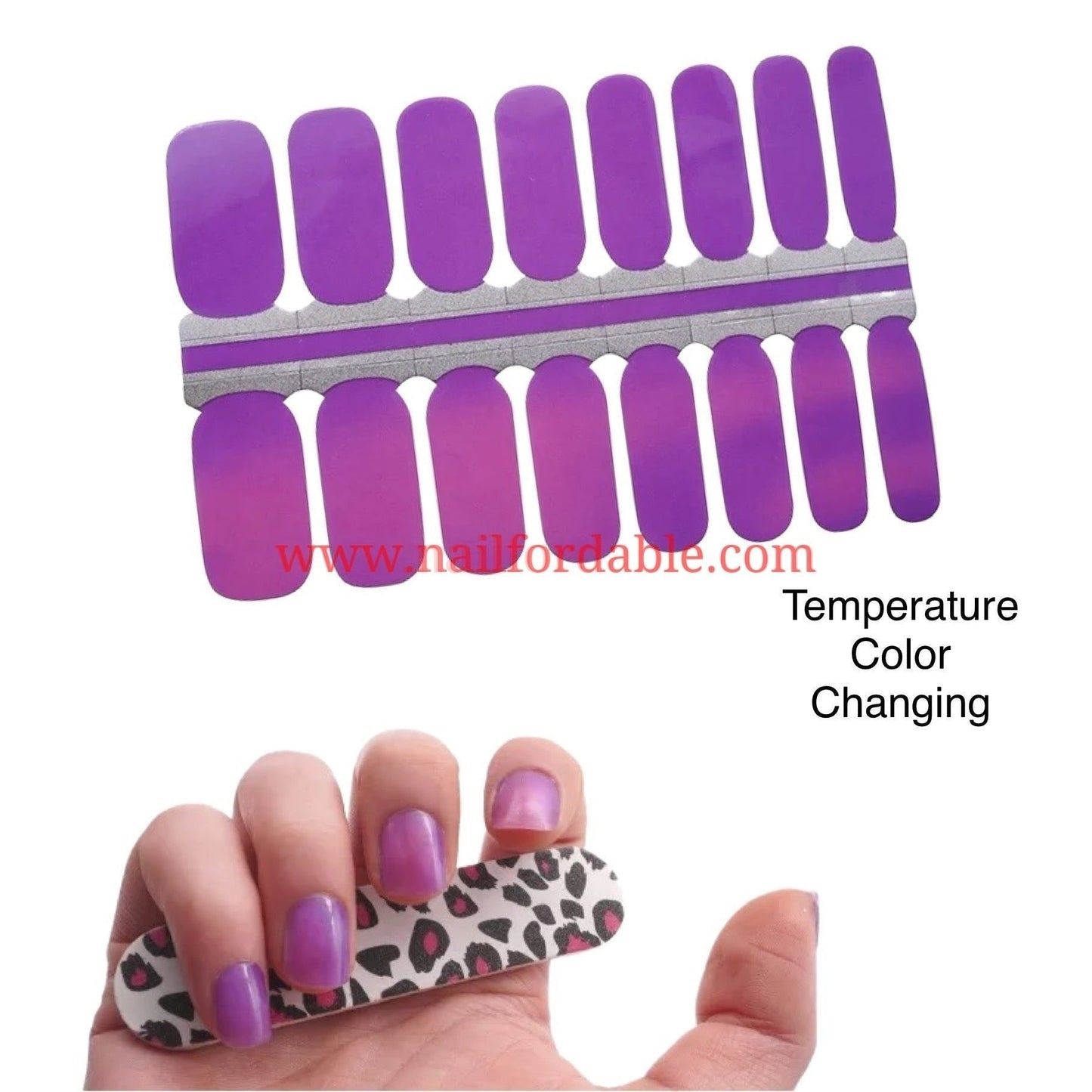 Lilac to Pink Nail Wraps | Semi Cured Gel Wraps | Gel Nail Wraps |Nail Polish | Nail Stickers
