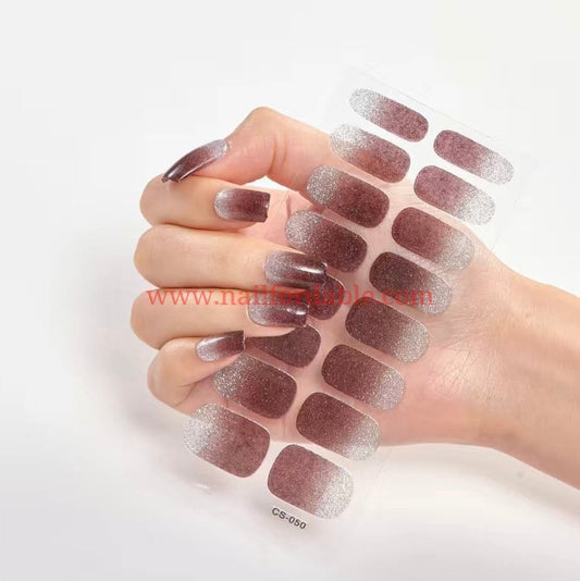 Brownish space gradient | Nail Wraps | Nail Stickers | Nail Strips | Gel Nails | Nail Polish Wraps - Nailfordable