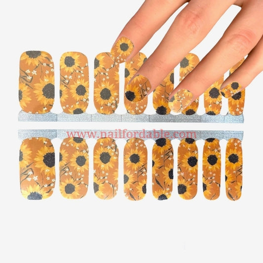 Sunflowersâ€™ world Nail Wraps | Semi Cured Gel Wraps | Gel Nail Wraps |Nail Polish | Nail Stickers