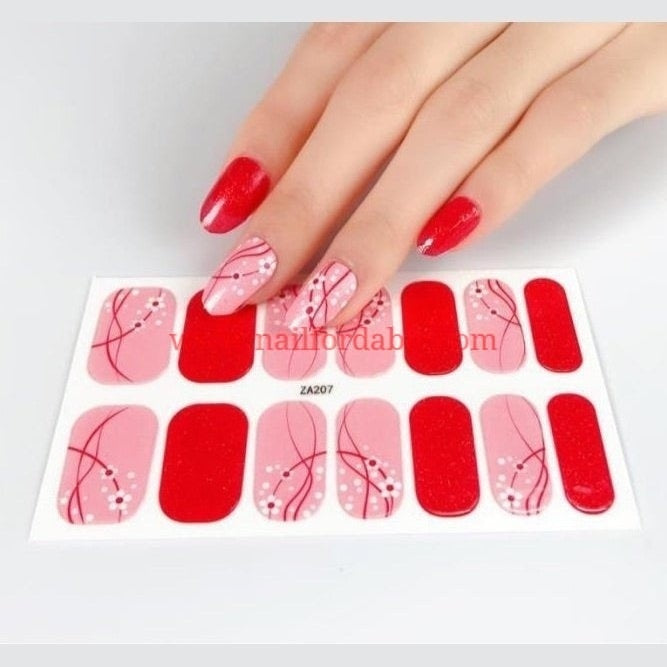 Pink Flowers Breeze Nail Wraps | Semi Cured Gel Wraps | Gel Nail Wraps |Nail Polish | Nail Stickers