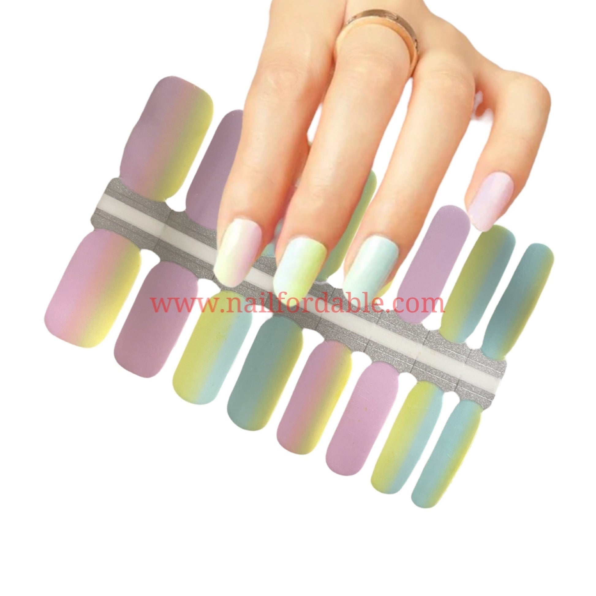 Pastel shadows Nail Wraps | Semi Cured Gel Wraps | Gel Nail Wraps |Nail Polish | Nail Stickers