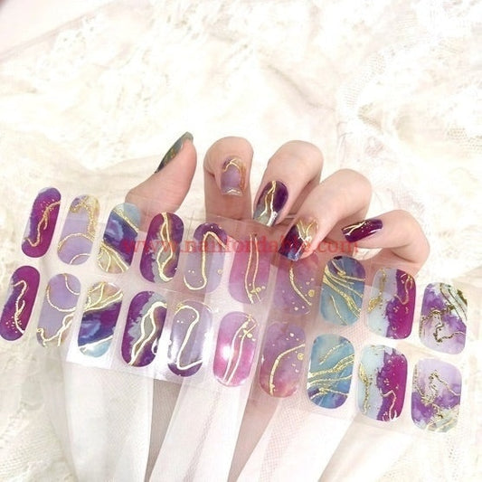 Dreams of colors - Cured Gel Wraps Air Dry/Non UV Nail Wraps | Semi Cured Gel Wraps | Gel Nail Wraps |Nail Polish | Nail Stickers