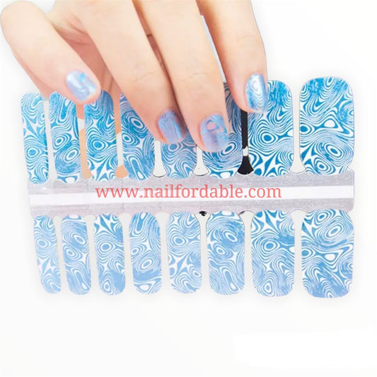 Metallic Fingerprints Nail Wraps | Semi Cured Gel Wraps | Gel Nail Wraps |Nail Polish | Nail Stickers