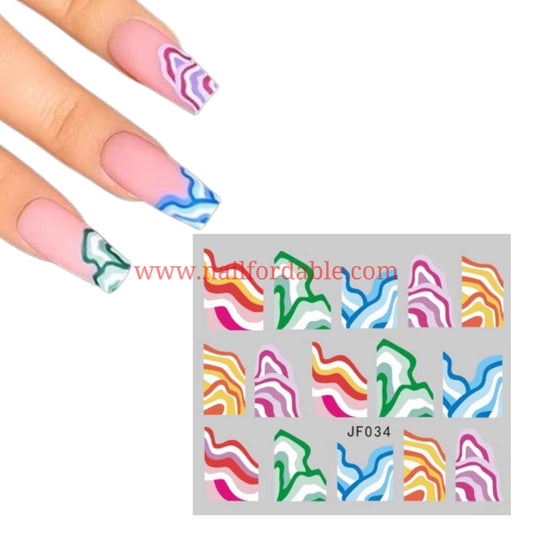 Mountains water decal Nail Wraps | Semi Cured Gel Wraps | Gel Nail Wraps |Nail Polish | Nail Stickers