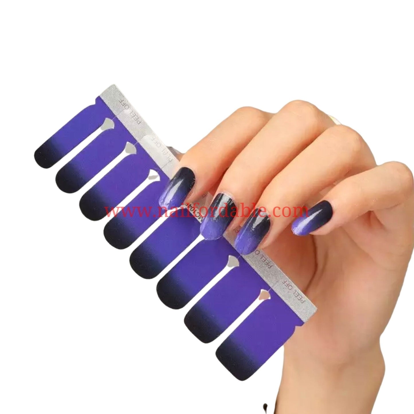 Purple and black Nail Wraps | Semi Cured Gel Wraps | Gel Nail Wraps |Nail Polish | Nail Stickers