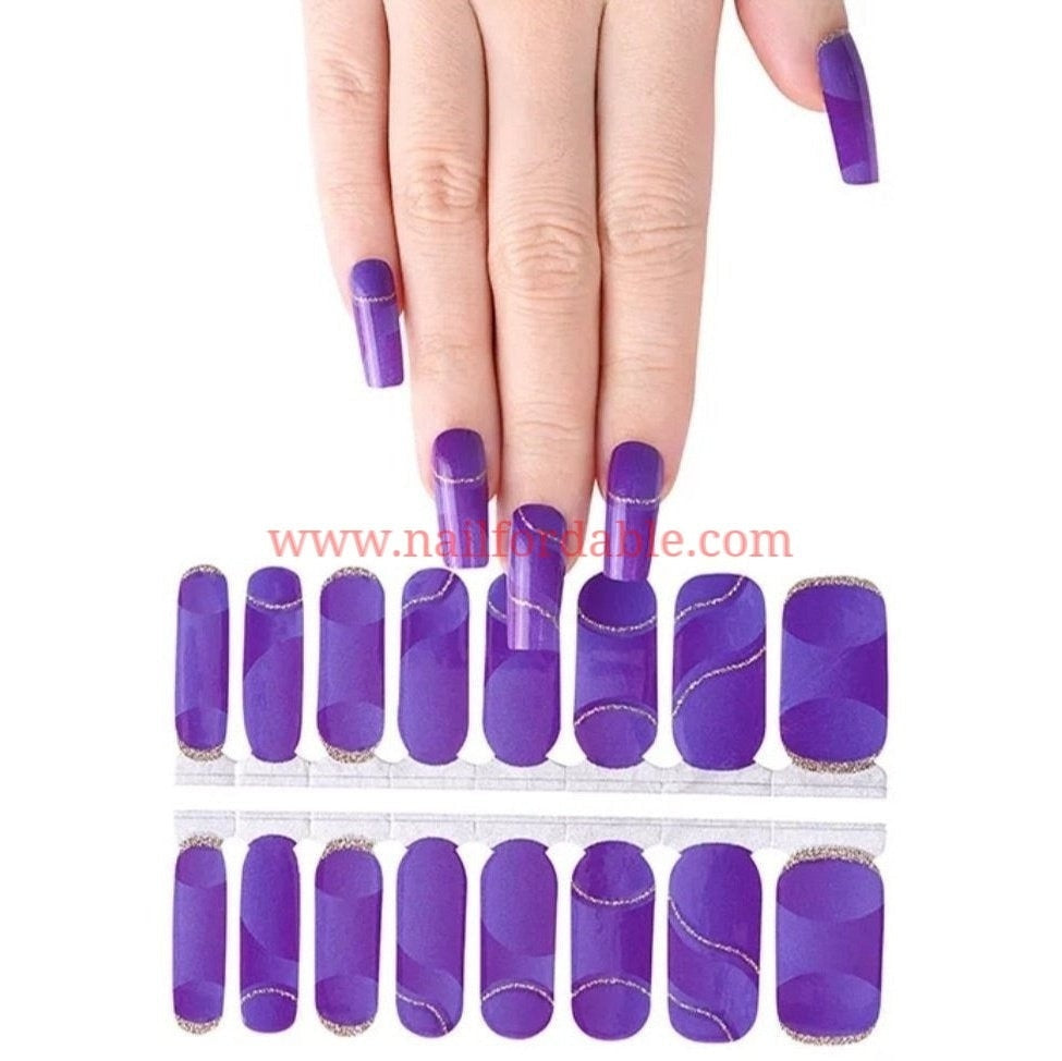 Purple Marble 3D Illusion Nail Wraps | Semi Cured Gel Wraps | Gel Nail Wraps |Nail Polish | Nail Stickers