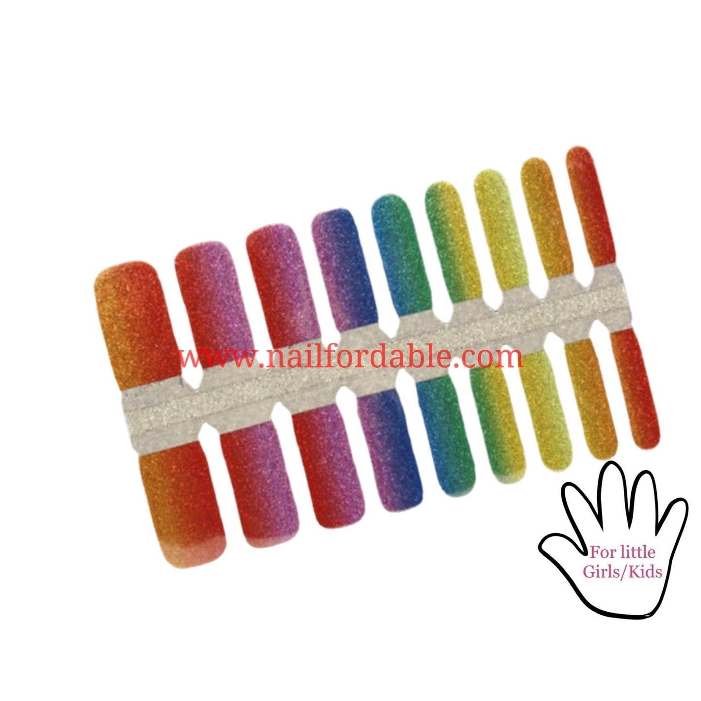 Shimmering colors Glitter Nail Wraps | Semi Cured Gel Wraps | Gel Nail Wraps |Nail Polish | Nail Stickers