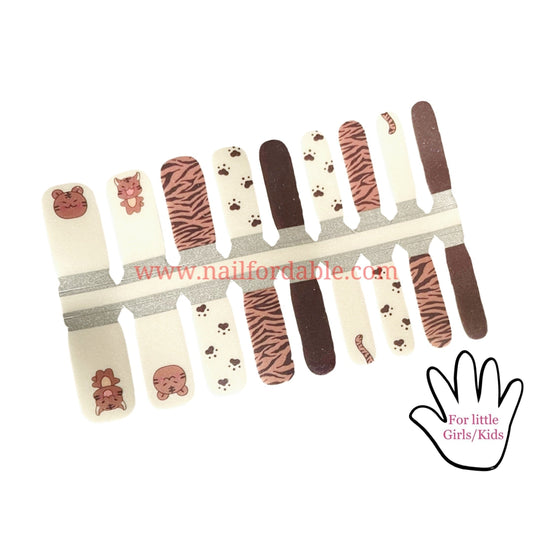 Little tiger Nail Wraps | Semi Cured Gel Wraps | Gel Nail Wraps |Nail Polish | Nail Stickers