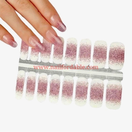 Candy Pink Rain Nail Wraps | Semi Cured Gel Wraps | Gel Nail Wraps |Nail Polish | Nail Stickers