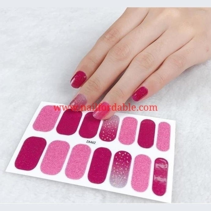 Pink and sparkles Nail Wraps | Semi Cured Gel Wraps | Gel Nail Wraps |Nail Polish | Nail Stickers