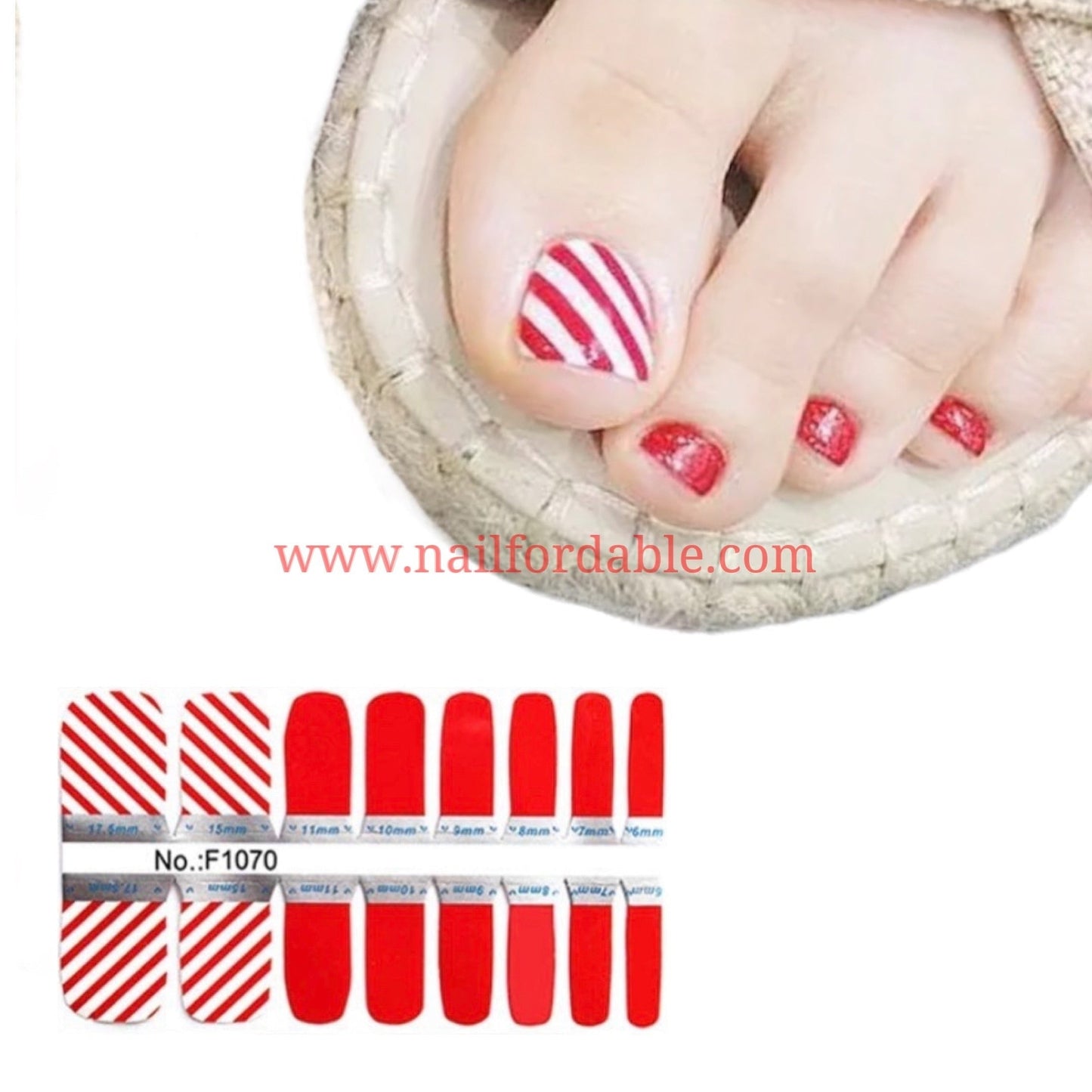 Candy cane Nail Wraps | Semi Cured Gel Wraps | Gel Nail Wraps |Nail Polish | Nail Stickers