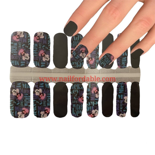 Disney - Mickey Nail Wraps | Semi Cured Gel Wraps | Gel Nail Wraps |Nail Polish | Nail Stickers