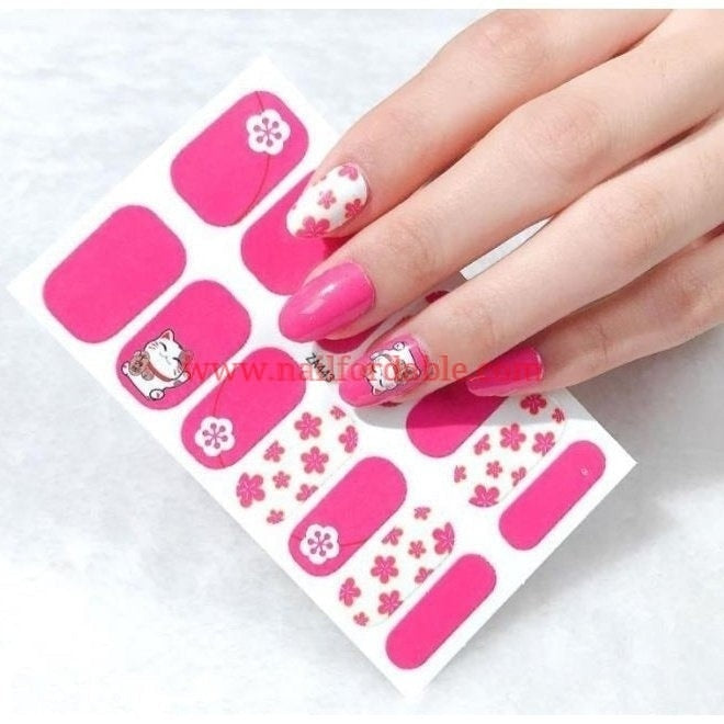 Happy Kitty Nail Wraps | Semi Cured Gel Wraps | Gel Nail Wraps |Nail Polish | Nail Stickers