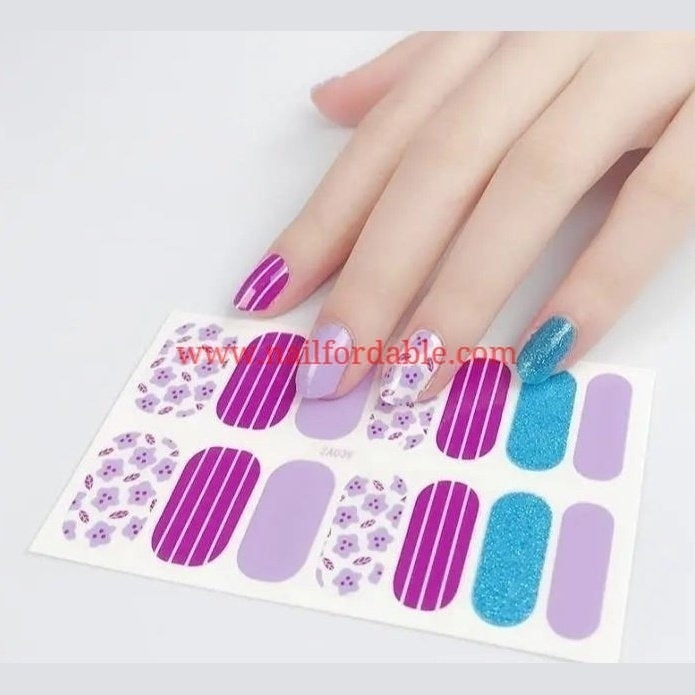 Lilacs Nail Wraps | Semi Cured Gel Wraps | Gel Nail Wraps |Nail Polish | Nail Stickers