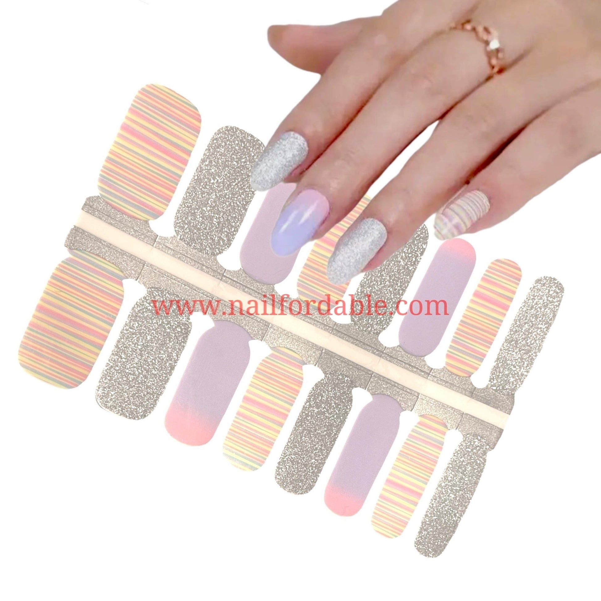 Party of colors Nail Wraps | Semi Cured Gel Wraps | Gel Nail Wraps |Nail Polish | Nail Stickers