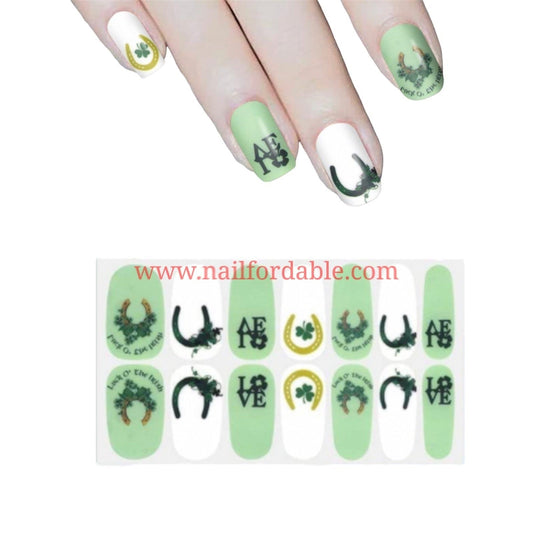 Luck of the Irish | Nail Wraps | Nail Stickers | Nail Strips | Gel Nails | Nail Polish Wraps - Nailfordable