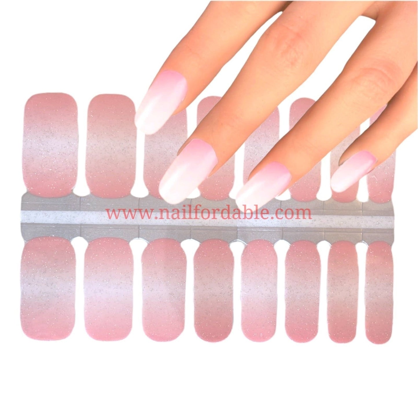 Pink shadows Nail Wraps | Semi Cured Gel Wraps | Gel Nail Wraps |Nail Polish | Nail Stickers