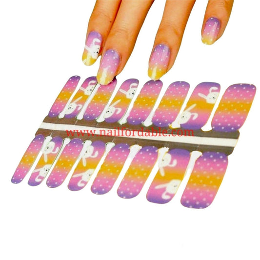 Hello Bunny! | Nail Wraps | Nail Stickers | Nail Strips | Gel Nails | Nail Polish Wraps - Nailfordable
