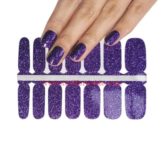 Purple space glitter | Nail Wraps | Nail Stickers | Nail Strips | Gel Nails | Nail Polish Wraps - Nailfordable