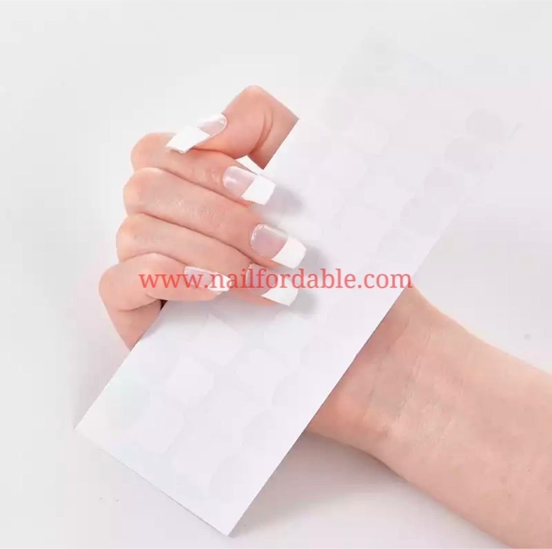 Classic white french tips Nail Wraps | Semi Cured Gel Wraps | Gel Nail Wraps |Nail Polish | Nail Stickers