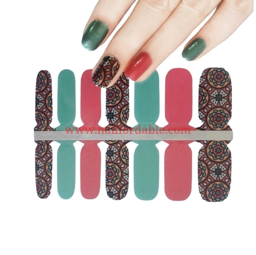 Mosaics Nail Wraps | Semi Cured Gel Wraps | Gel Nail Wraps |Nail Polish | Nail Stickers