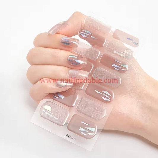 Sharp shapes Nail Wraps | Semi Cured Gel Wraps | Gel Nail Wraps |Nail Polish | Nail Stickers