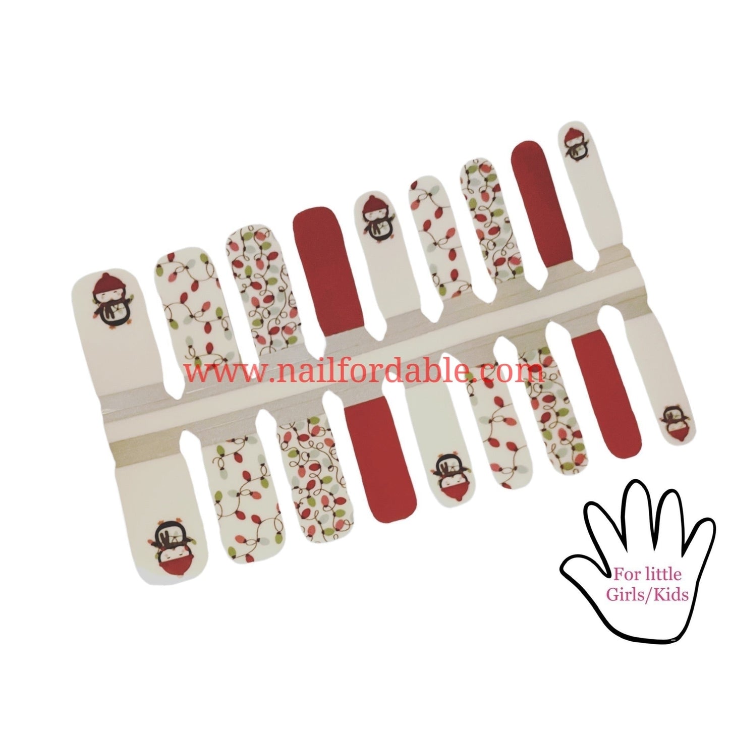Christmas lights glow in the dark Nail Wraps | Semi Cured Gel Wraps | Gel Nail Wraps |Nail Polish | Nail Stickers