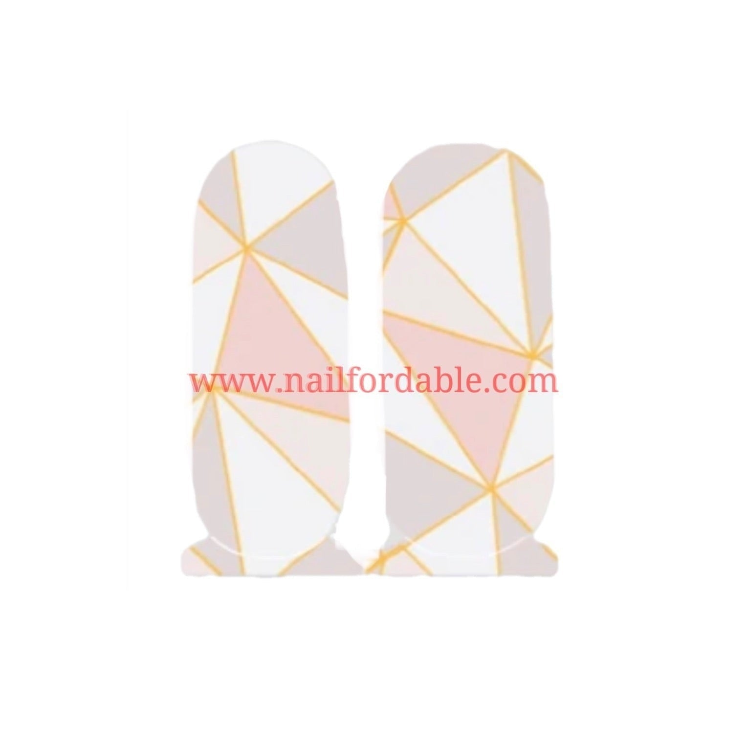 Triangles Accents Nail Wraps | Semi Cured Gel Wraps | Gel Nail Wraps |Nail Polish | Nail Stickers