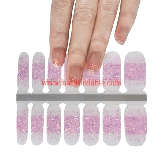 Pink Rain French tips | Nail Wraps | Nail Stickers | Nail Strips | Gel Nails | Nail Polish Wraps - Nailfordable