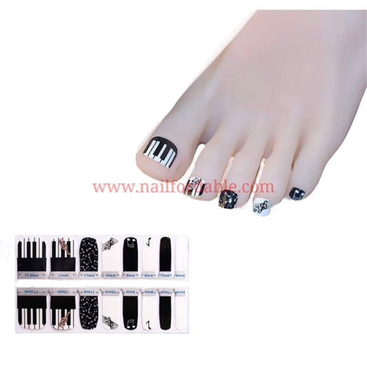 Musical piano | Nail Wraps | Nail Stickers | Nail Strips | Gel Nails | Nail Polish Wraps - Nailfordable