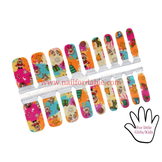 Santa is coming to town Nail Wraps | Semi Cured Gel Wraps | Gel Nail Wraps |Nail Polish | Nail Stickers