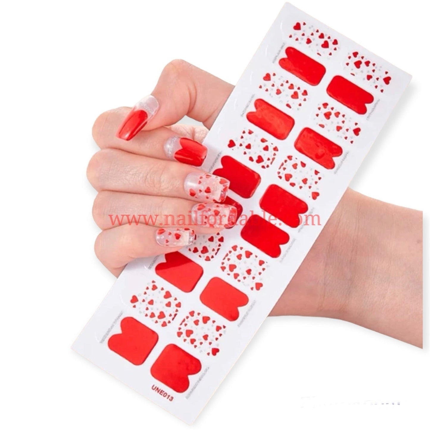 Valentineâ€™s Day Nail Wraps | Semi Cured Gel Wraps | Gel Nail Wraps |Nail Polish | Nail Stickers