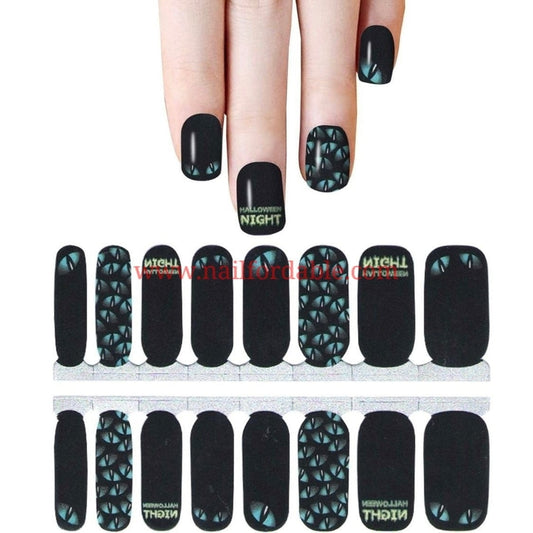 Halloween night glow in the dark | Nail Wraps | Nail Stickers | Nail Strips | Gel Nails | Nail Polish Wraps - Nailfordable