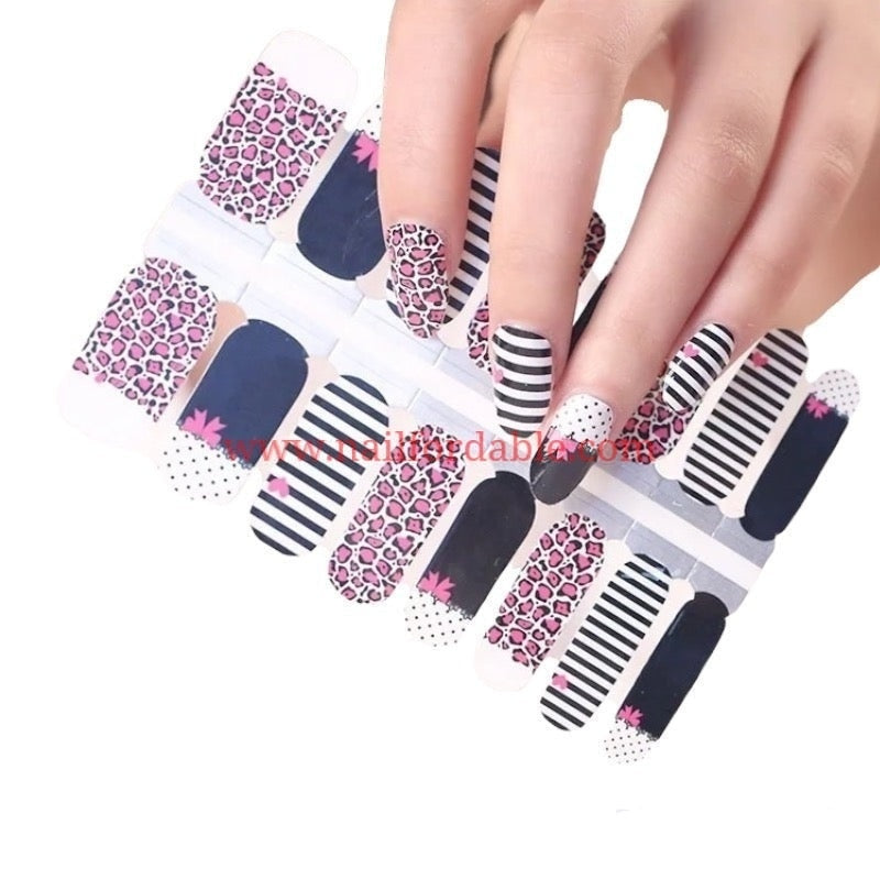 Pink bow Nail Wraps | Semi Cured Gel Wraps | Gel Nail Wraps |Nail Polish | Nail Stickers
